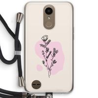 Roses are red: LG K10 (2017) Transparant Hoesje met koord
