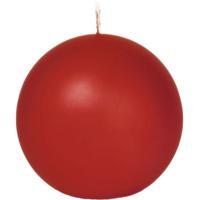 Trend Candles Bolkaars glad - rood - 7 cm - 16 branduren - ronde kaarsen