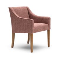 Rivièra Maison Eetkamerstoel 'Savile Row' Chenille Jacquard, kleur Coral Pink