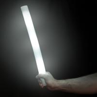 Partystaaf / foam stick met wit LED licht - 48 cm - lichtstaven / partysticks