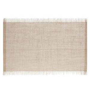 Secret de Gourmet Jute tafel placemat - beige - 45 x 30 cm - Onderleggers - met rafels