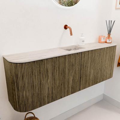 Toiletmeubel Mondiaz Joya Dlux | 123.2 cm | Meubelkleur Dusk | Faye wastafel Nata Wasbak Midden | Zonder kraangat(en)