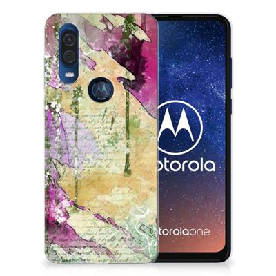 Smartphone hoesje Motorola One Vision Letter Painting