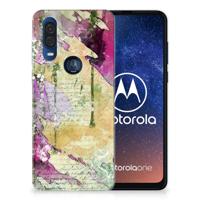 Smartphone hoesje Motorola One Vision Letter Painting
