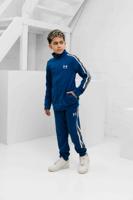 Under Armour Icon Knit Trainingspak Kids Donkerblauw - Maat 128 - Kleur: Donkerblauw | Soccerfanshop
