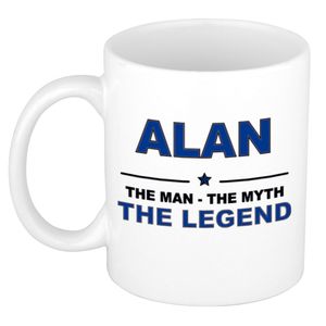 Alan The man, The myth the legend collega kado mokken/bekers 300 ml