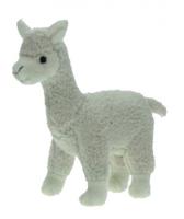 Pluche knuffel dier alpaca - wit - 23 cm - knuffels uit Zuid Amerika