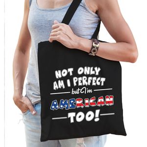 Not only perfect American / Amerika cadeau tas zwart voor dames