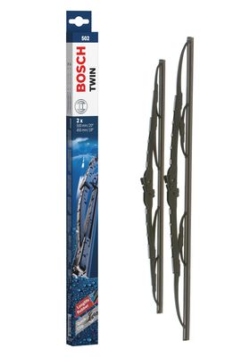 Bosch ruitenwissers Twin 502 - Lengte: 500/450 mm - set wisserbladen voorzijde 502