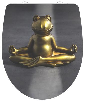 Schutte Duroplast High Gloss WC-bril RELAXING FROG met soft-close en quick-release 82581