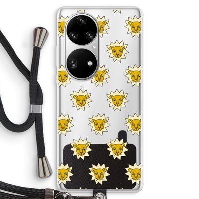 Leeuwenkoppen: Huawei P50 Pro Transparant Hoesje met koord
