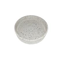 Opbouw Wastafel Sanimex Crystal Beton Rond Terrazzo Wit
