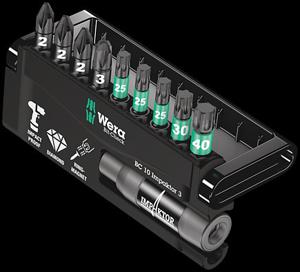 Wera 8755/67-9/IDC Impaktor Bit-Check 05057683001 Bitset 10-delig Kruiskop Pozidriv, Binnen-Torx Impactor technologie