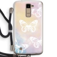 White butterfly: LG K10 (2016) Transparant Hoesje met koord