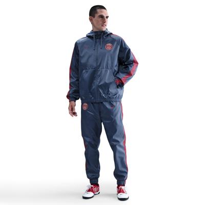Nike Paris Saint-Germain Club Trainingspak Full-Zip Woven Hooded 2025-2026 Donkerblauw Rood Wit