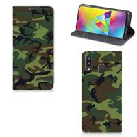 Samsung Galaxy M20 | Hoesje met Magneet | Army Dark