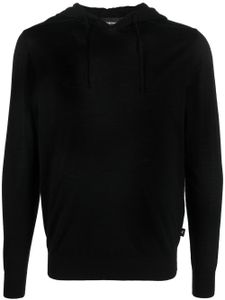 Emporio Armani hoodie à lien de resserrage - Noir