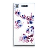 Waterverf bloemen: Sony Xperia XZ1 Transparant Hoesje