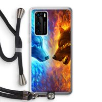 Fire & Ice: Huawei P40 Transparant Hoesje met koord