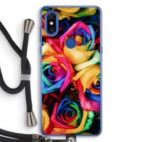 Neon bloemen: Xiaomi Mi Mix 3 Transparant Hoesje met koord