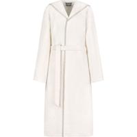 Cawö Cawo Home Dames Badjas met Capuchon 6219 natur XL