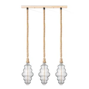 Home sweet home touw hanglamp Leonardo 3L Cloud - helder