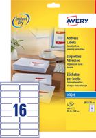 Etiket Avery J8162-100 99.1x33.9mm wit 1600stuks