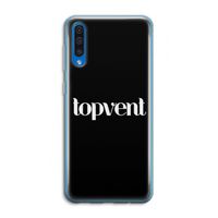 Topvent Zwart: Samsung Galaxy A50 Transparant Hoesje