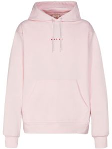 Marni hoodie en coton à logo imprimé - Rose