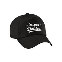 Super dokter pet /cap zwart voor volwassenen - dokter / arts cadeau Super dokter pet /cap zwart voor volwassenen - dokter / arts cadeau
