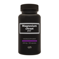 Magnesium citraat puur 650mg 160 Vegetarische capsules