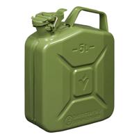 Pro Plus Metalen jerrycan - 5 liter - legergroen - geschikt voor brandstof - benzine / diesel