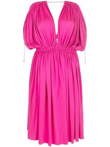 Lanvin robe courte à col v - Rose