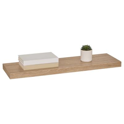 Zwevende wandplank Bassline - bruin eiken - 80 cm - hout - boekenplank - muurplank