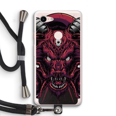Hell Hound and Serpents: Pixel 3 XL Transparant Hoesje met koord