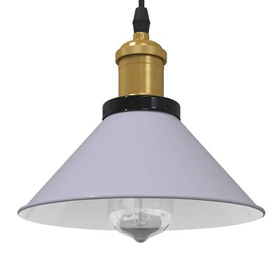 Hanglamp in hoogte verstelbaar E27 22 cm metaal glanzend grijs