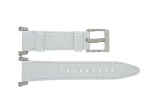 Horlogeband Seiko 7T92-0GY0 / SND857P1 / 4LA5JB Leder Wit 20mm