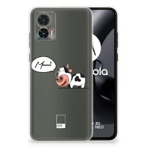 Motorola Edge 30 Neo Telefoonhoesje met Naam Cow