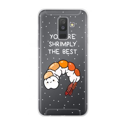 You're Shrimply The Best: Samsung Galaxy A6 Plus (2018) Transparant Hoesje