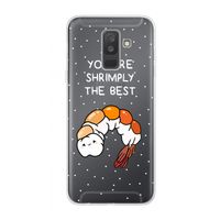 You're Shrimply The Best: Samsung Galaxy A6 Plus (2018) Transparant Hoesje