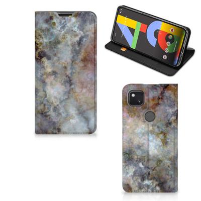 Google Pixel 4a | Standcase | Marmer Grijs