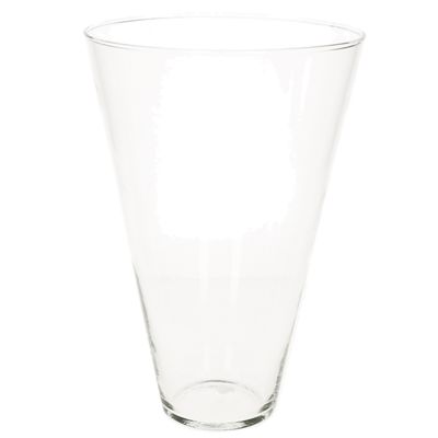 Transparante home-basics conische vaas/vazen van glas 30 x 19 cm