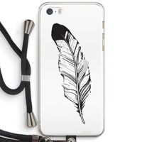 Pluim: iPhone 5 / 5S / SE Transparant Hoesje met koord