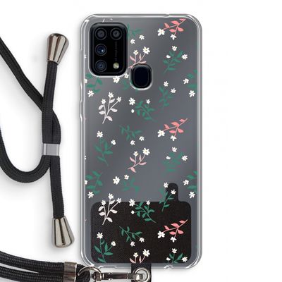 Small white flowers: Samsung Galaxy M31 Transparant Hoesje met koord