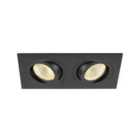 SLV Zwarte inbouwspotNew Tria 155 2x Led 3000K - 1008514