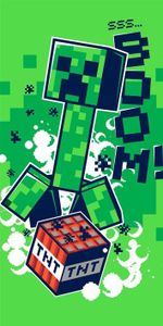 Minecraft Strandlaken boom 70 x 140 cm groen