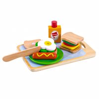 Viking Choice  Sandwich speelgoed set - houten speelgoed - kinderkeuken accessoires - thumbnail
