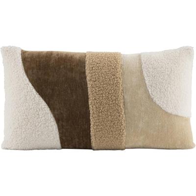 2e Halve Prijs Leen Bakker - Sierkussen Brent - Beige/crème - 30x50 Cm - Polyester - Beige#Bruin#Multikleur#Crème