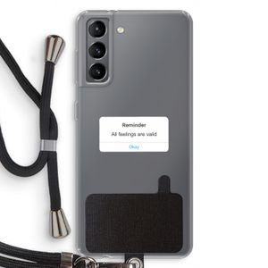 Reminder: Samsung Galaxy S21 Transparant Hoesje met koord