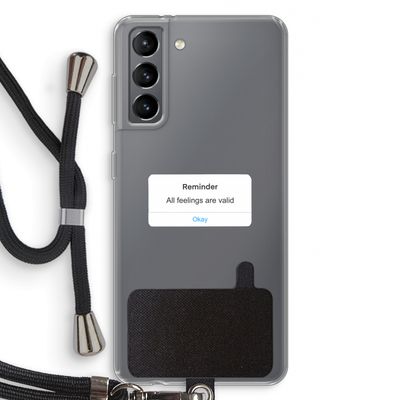 Reminder: Samsung Galaxy S21 Transparant Hoesje met koord